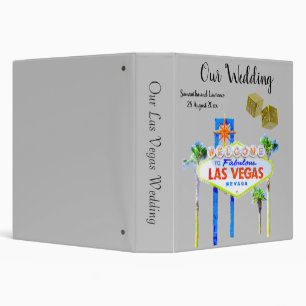 Las Vegas Wedding Lucky in Love silver grey Binder