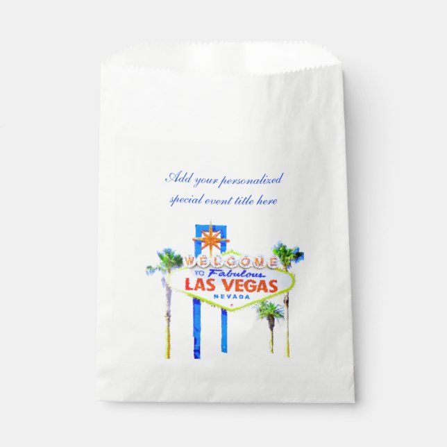 Las Vegas Wedding or Special Event Party Favours Favour Bag (Front)
