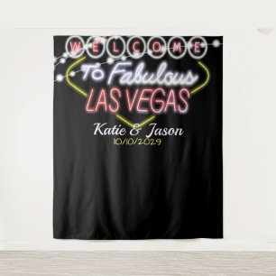 Las Vegas Wedding Photo Booth Reception Backdrop Tapestry