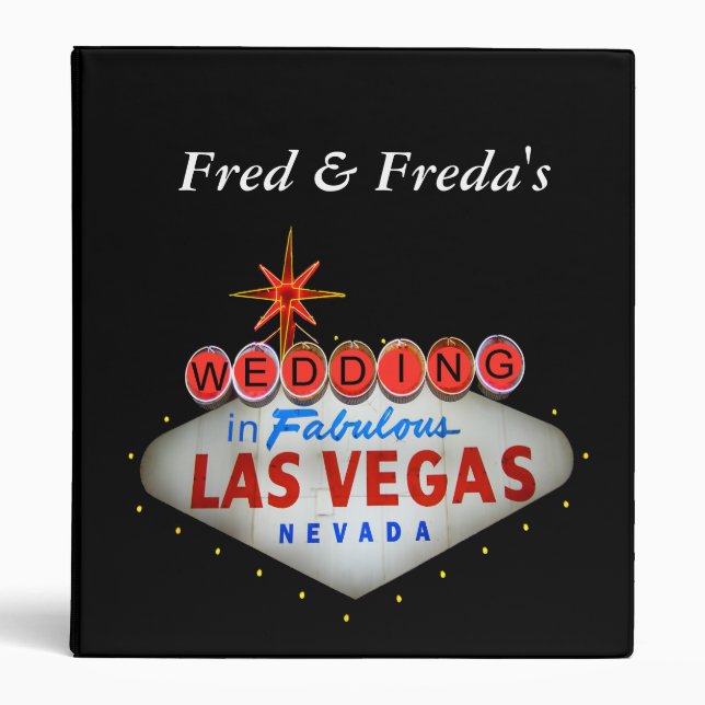 Las Vegas Wedding Photos 3 Ring Binder (Front)