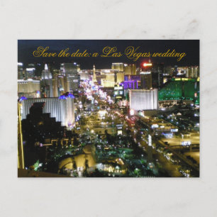 Las Vegas Wedding R.S.V.P. Guest Reply Invitation Postcard