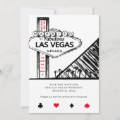 Las Vegas Wedding Save The Date Invitation (Back)