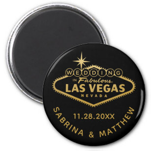 Las Vegas Wedding Save the Date or Favour Magnet