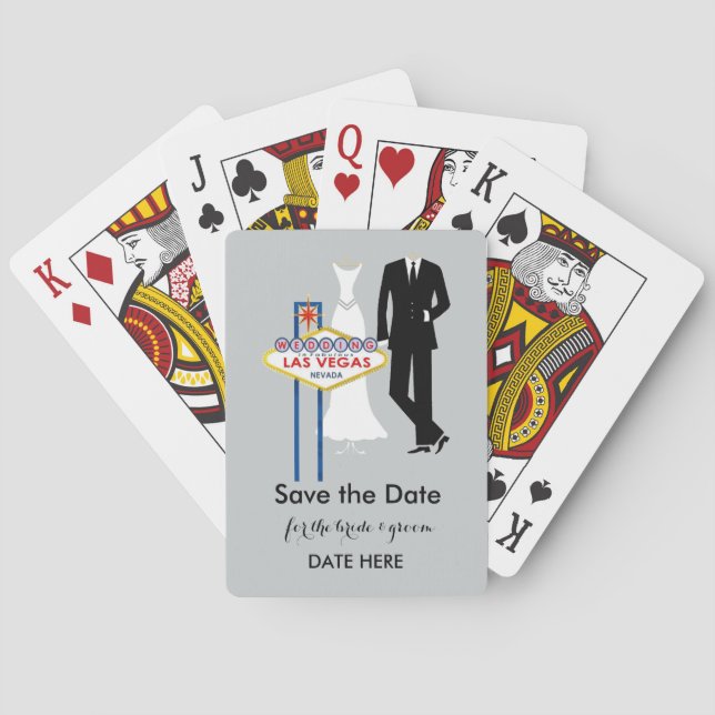 Las Vegas Wedding "Save the Date" Playing Cards (Back)