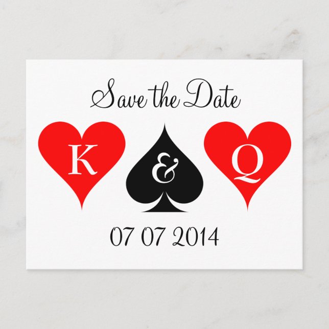 Las Vegas wedding save the date postcards (Front)