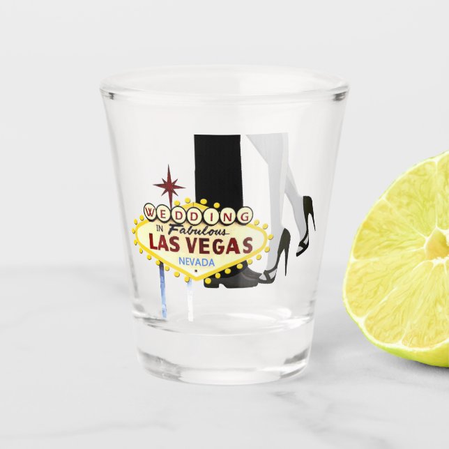 Las Vegas Wedding Shot glass (Front)