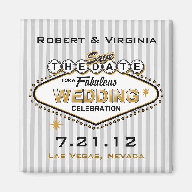 Las Vegas Wedding STD Magnet (Front)