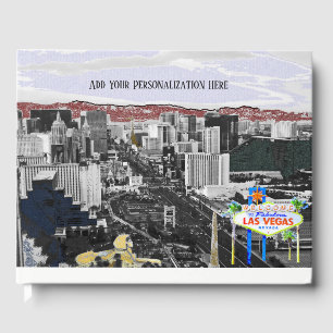 Las Vegas Wedding Strip and Welcome Sign View Guest Book