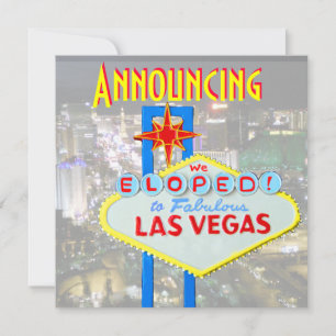 Las Vegas Wedding We Eloped Announcement
