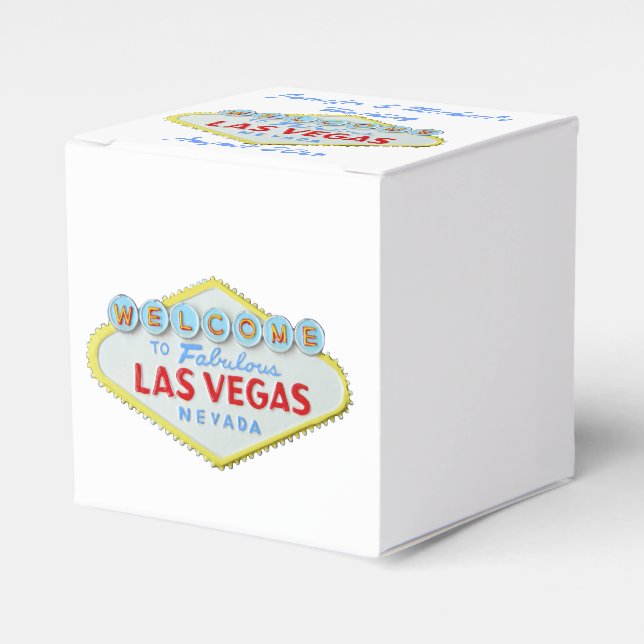 Las Vegas Welcome Sign Favor Box (Front Side)