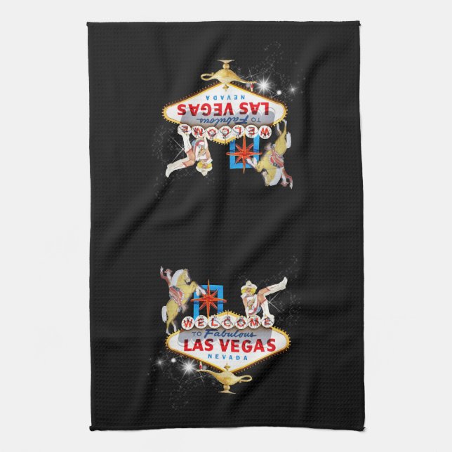 Las Vegas Welcome Sign Kitchen Towel (Vertical)