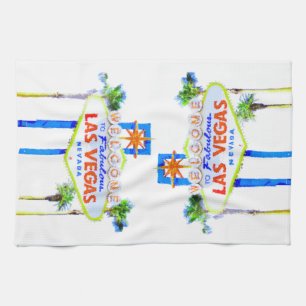 Las Vegas Welcome Sign Kitchen Towel
