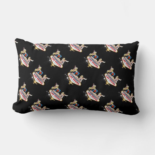 Las Vegas Welcome Sign Lumbar Pillow (Front)