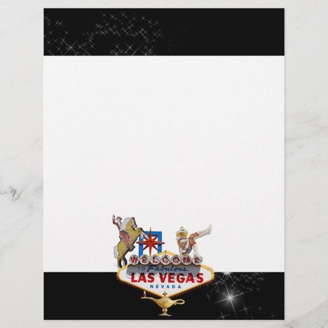 Las Vegas Welcome Sign On Starry Background (Front)