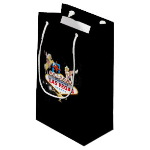 Las Vegas Welcome Sign On Starry Background Small Gift Bag