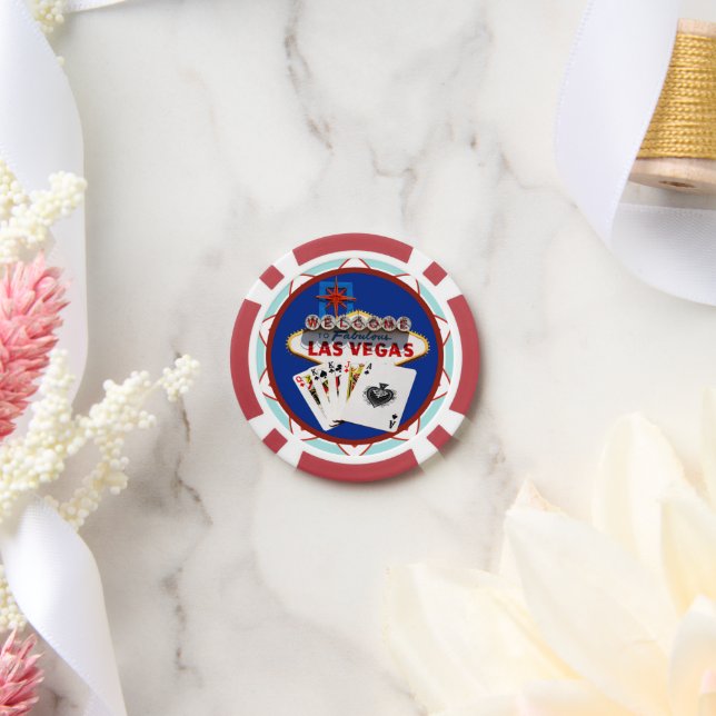 Las Vegas Welcome Sign Poker Chips (Wedding)