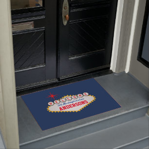 Las Vegas Welcome Sign Your Text  Doormat