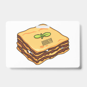 Lasagna cartoon illustration badge