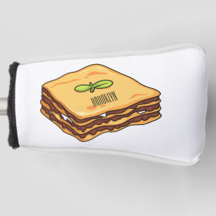 Lasagna cartoon illustration golf head cover