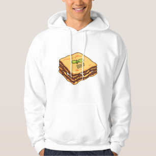 Lasagna cartoon illustration hoodie