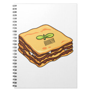 Lasagna cartoon illustration notebook