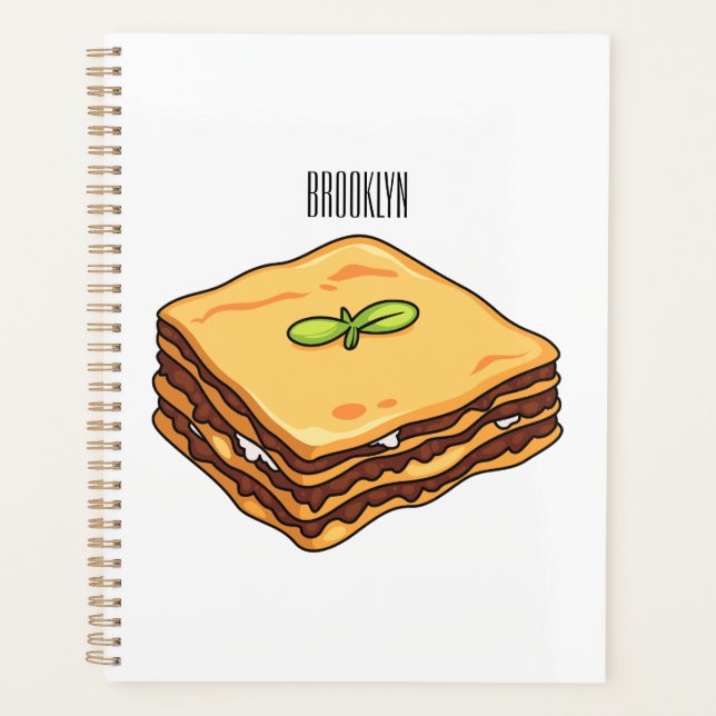Lasagna cartoon illustration planner (Front)