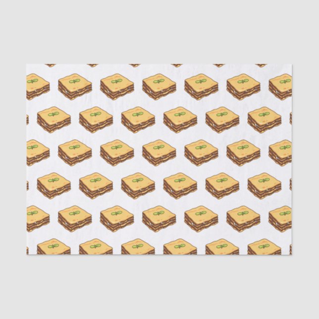 Lasagna cartoon illustration  tissue paper (Front)