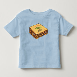 Lasagna cartoon illustration toddler t-shirt