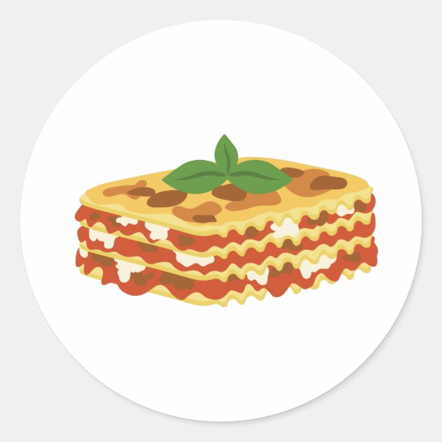 Lasagna Classic Round Sticker (Front)