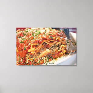 Lasagna Dinner at Italian Restaurant II Canvas Print