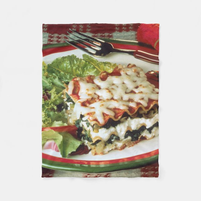 Lasagna Dinner Fleece Blanket (Front)