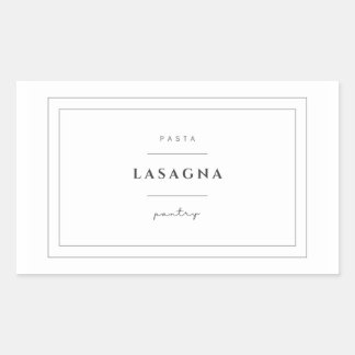 Lasagna Pasta Food Label Stickers