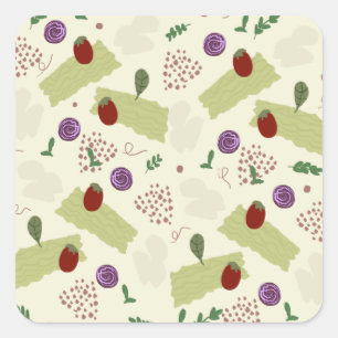 Lasagna Soup Pizza Restaurant Cheese Spaghetti  Square Sticker