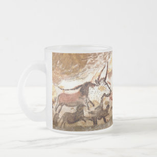 Lascaux Cave Painting: Bulls Frosted Glass Coffee Mug