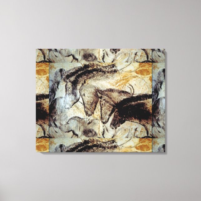 Lascaux Cave Peinture de Chevaux sur toile (Recto)