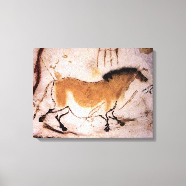Lascaux Dun Horse - Prehistoric Panting on Canvas (Front)