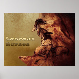 Lascaux Horses Poster