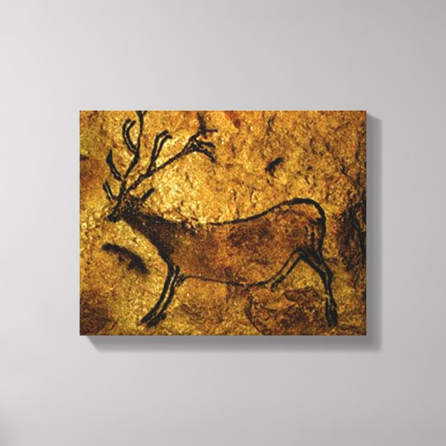 Lascaux Prehistoric Cave Painting of Elk Canvas Print (Front)