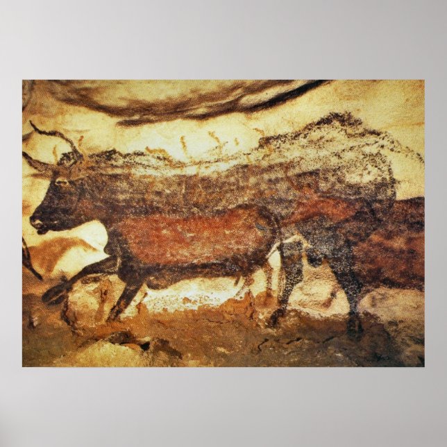 Lascaux Prehistoric Cave Painting Poster (Front)