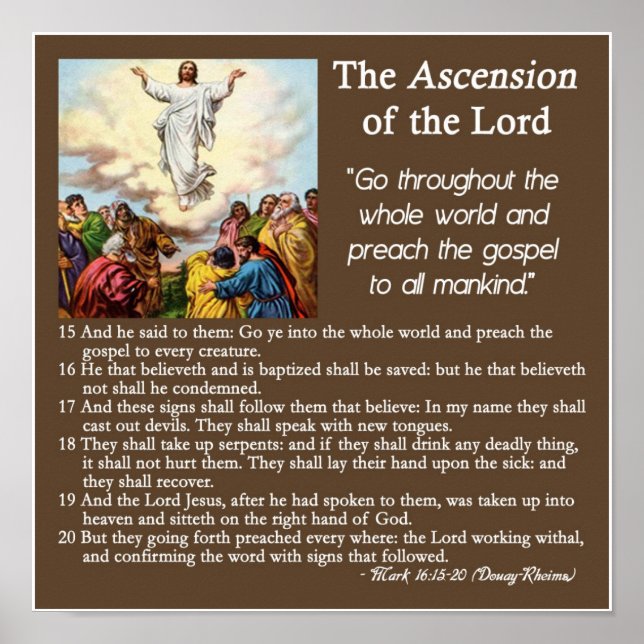 L'Ascension de notre Affiche du Seigneur (Devant)