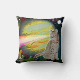 Laser-Cat Mossbody Throw Pillow