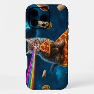 Laser Cat Pizza Party iPhone 16 Pro Max Case