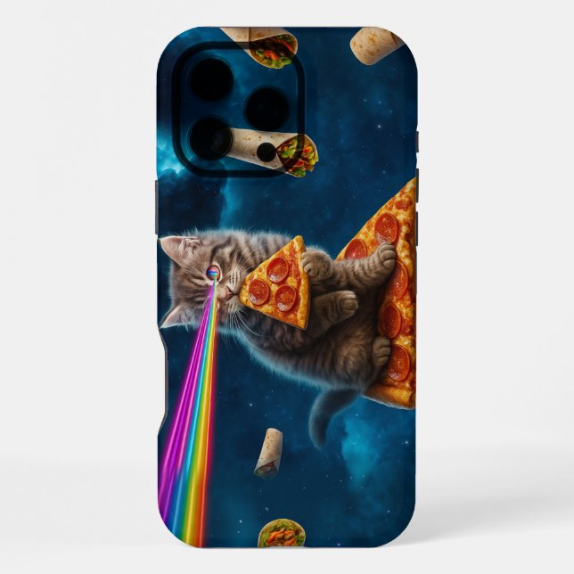 Laser Cat Pizza Party                              iPhone Case (Back)