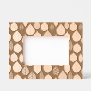 Laser engraved leafy etched frames