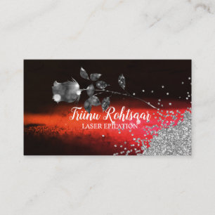 LASER EPILATION Glitter Sparkling Business Card