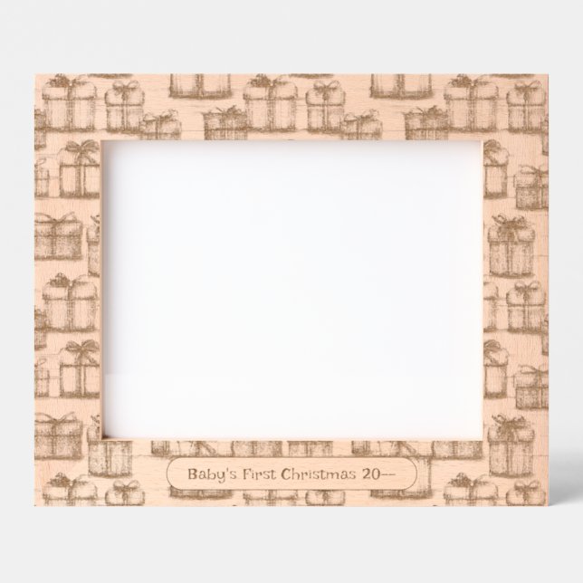 Laser Etched Christmas Gift Photo Frame (Front)