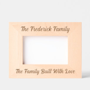 Laser Etched Picture Frame - Family Made With Love