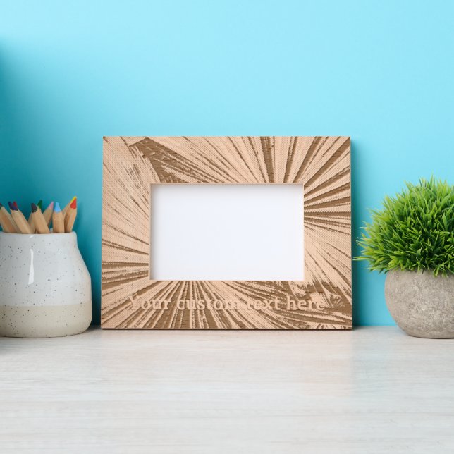 Laser etched picture frame with palm leaf design (Front)