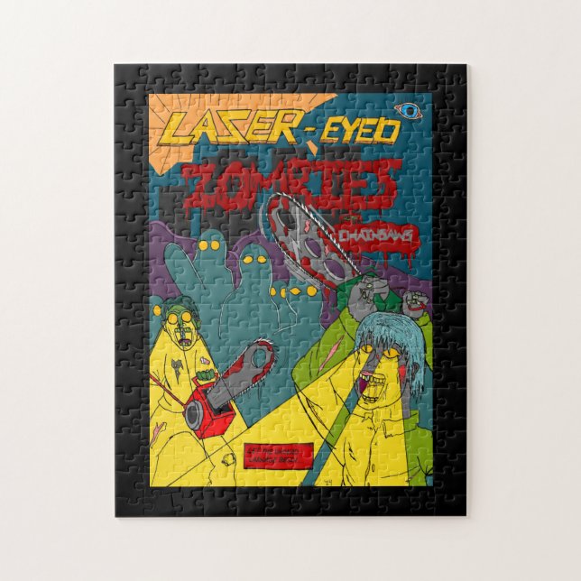 Laser-Eyed Zombies with Chainsaws Puzzle (Vertical)