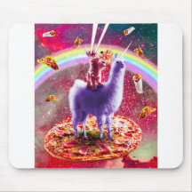 Laser Eyes Outer Space Cat Riding On Llama Unicorn